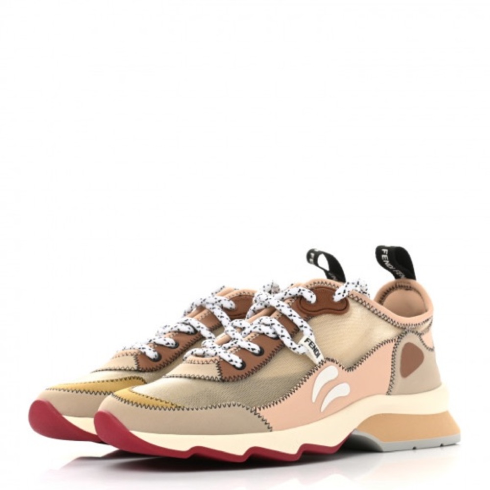 FENDI Technical Mesh Lycra FFreedom Patchwork Sneakers - Picture 4 of 9